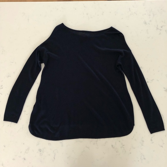 H&M Basic, Long sleeve navy blue top, Size X-Small - Picture 7 of 8